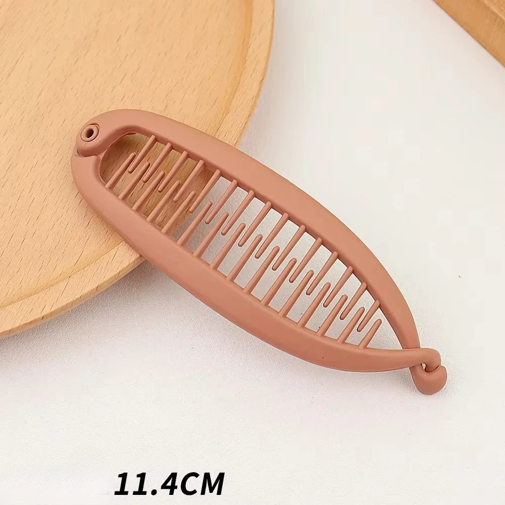 Pince Banane Élégance Mate – Queue de Cheval & Chignon