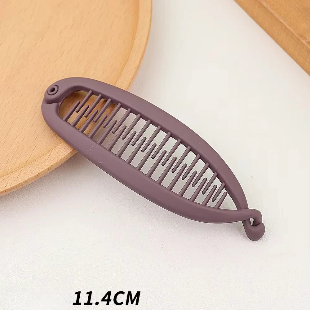 Pince Banane Élégance Mate – Queue de Cheval & Chignon