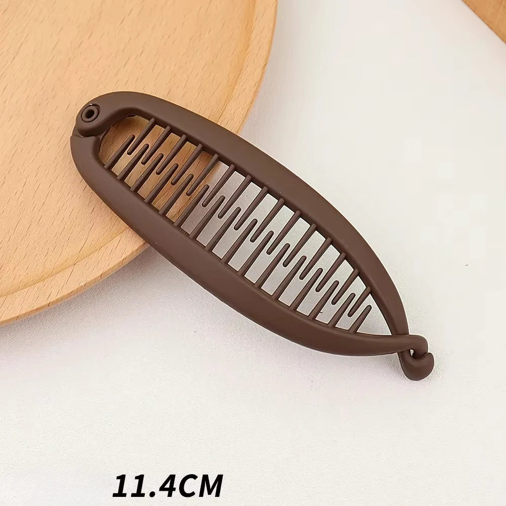 Pince Banane Élégance Mate – Queue de Cheval & Chignon