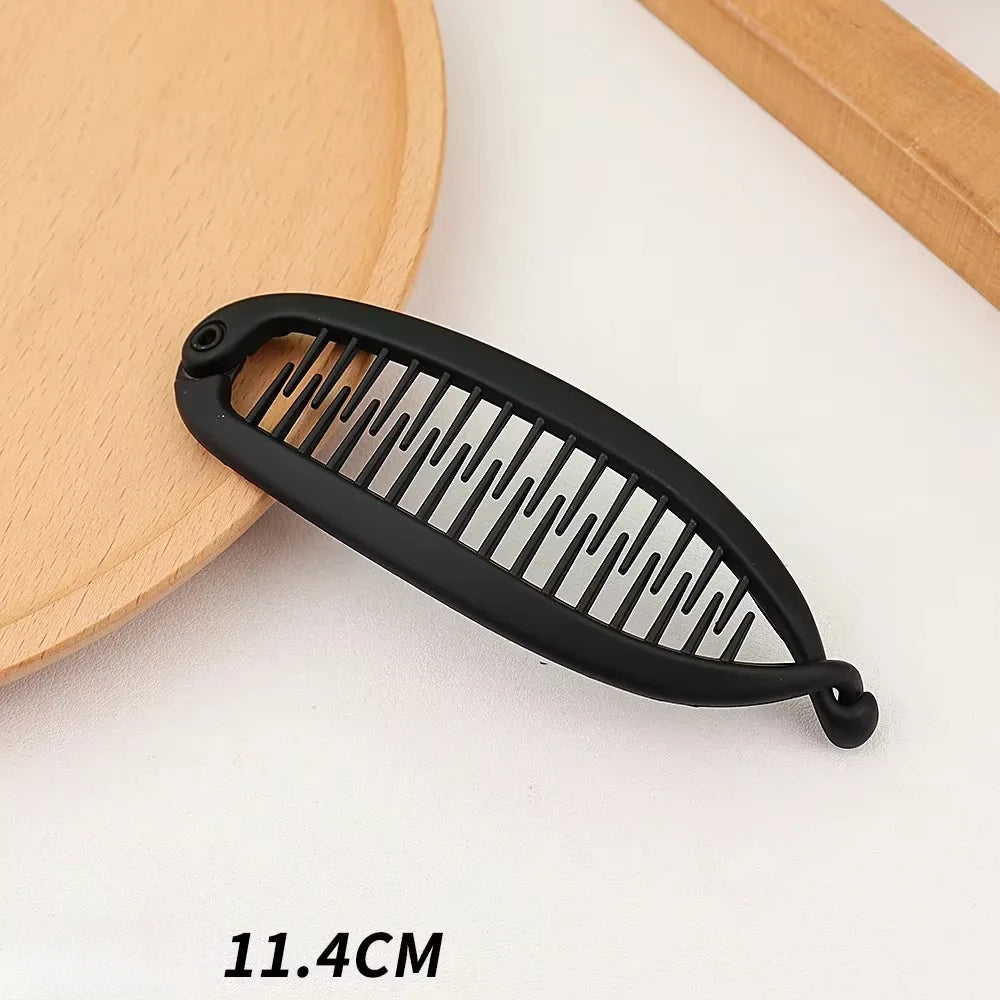 Pince Banane Élégance Mate – Queue de Cheval & Chignon