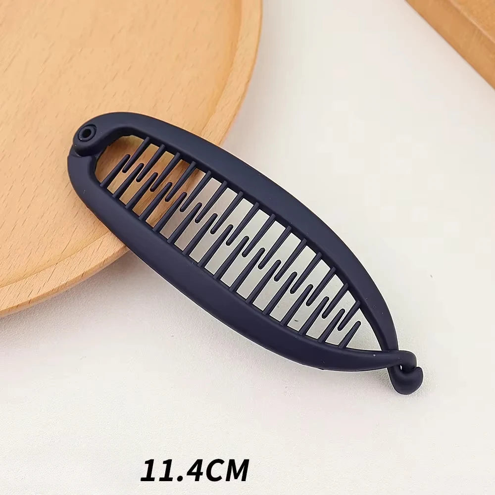 Pince Banane Élégance Mate – Queue de Cheval & Chignon